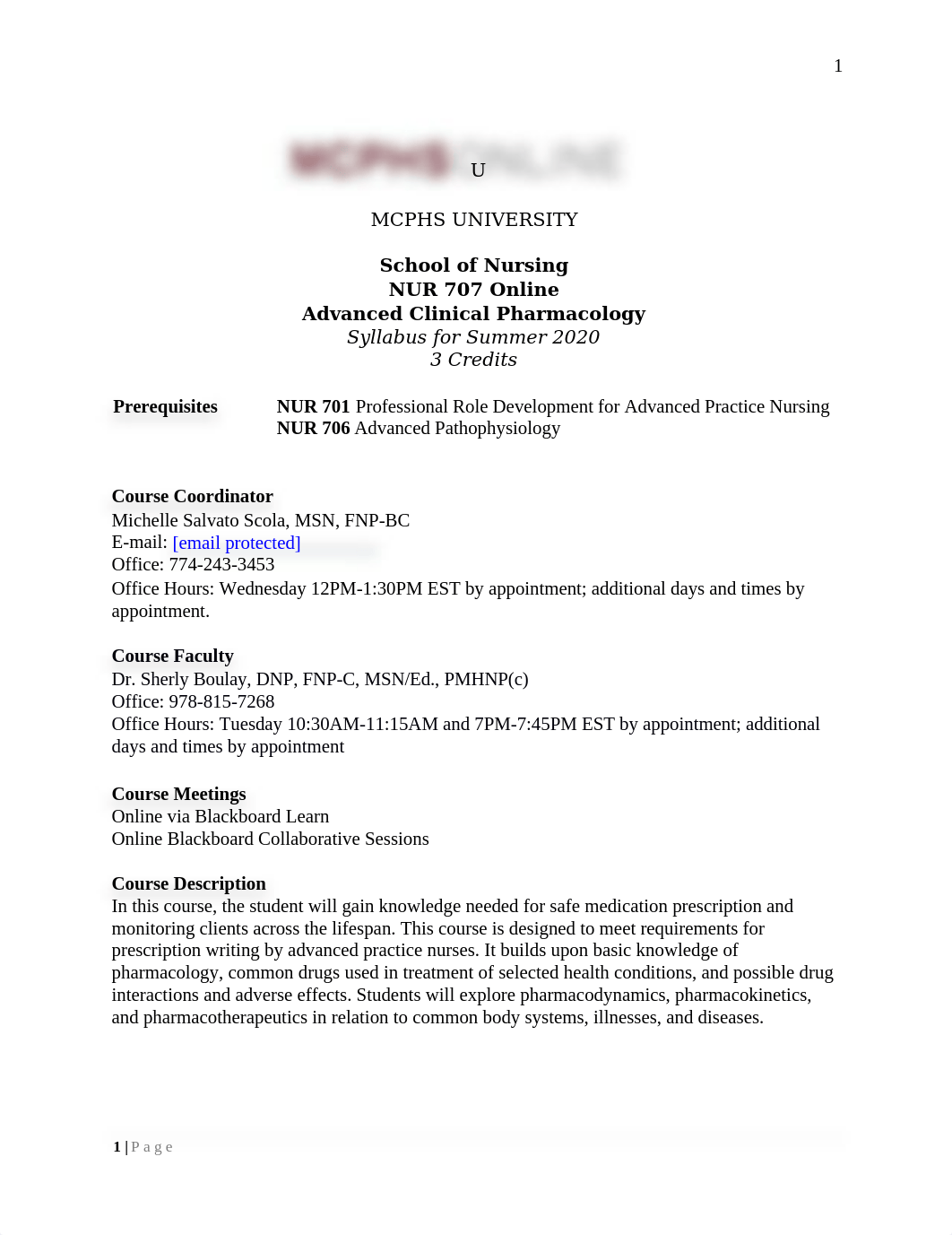 NUR 707 Pharm Syllabus Summer 2020 FINAL.docx_d86vvtpgek3_page1