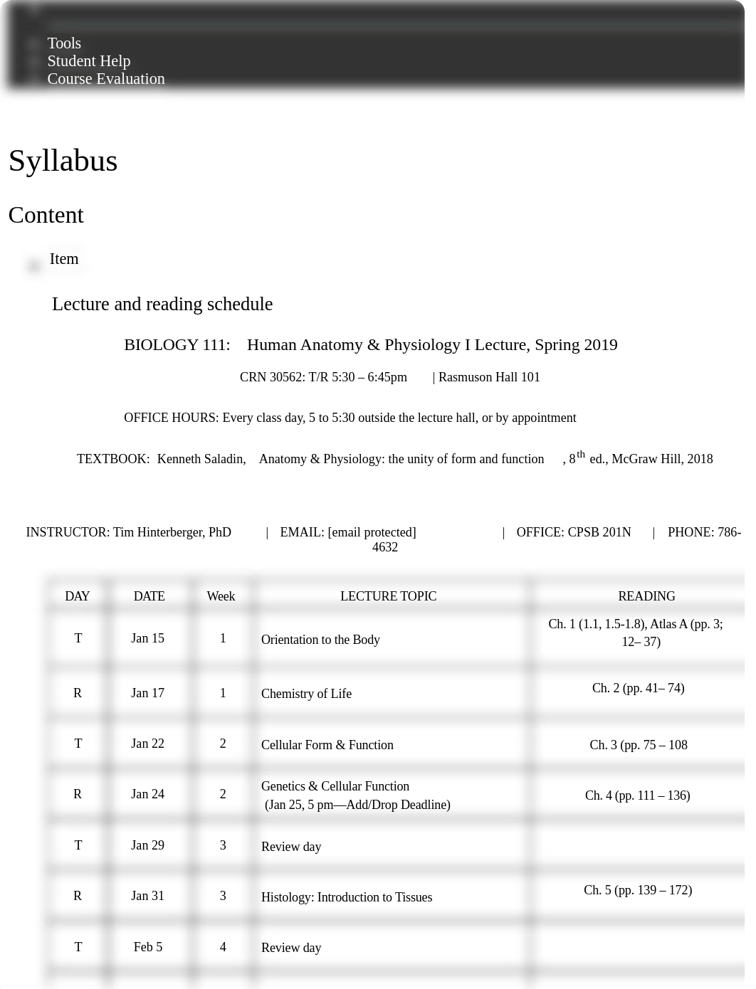 Syllabus - BIOL A111 Human Anatomy and Physiology I.pdf_d86zzy1o613_page2