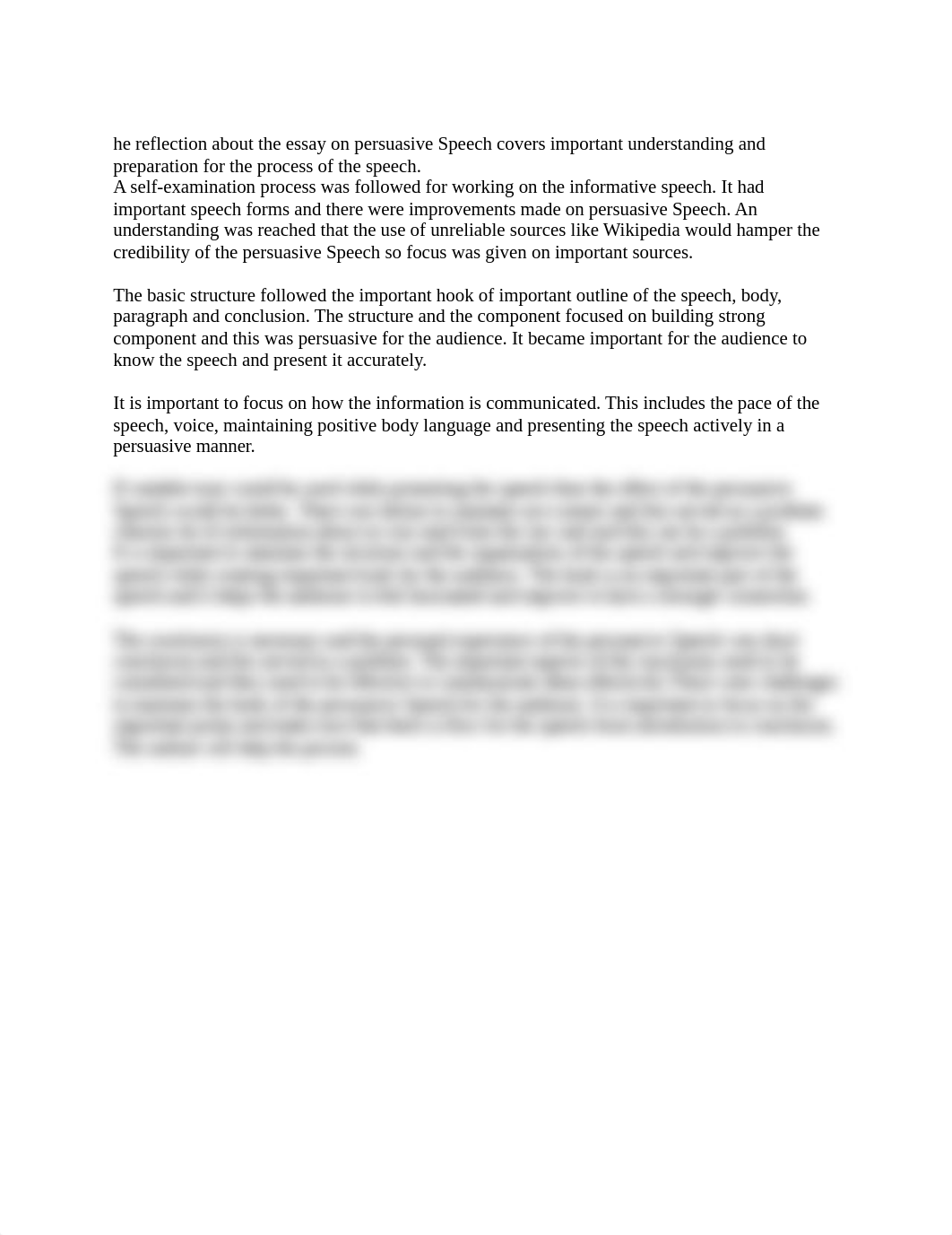 he reflection about the essay on persuasive Speech covers important understanding and preparation fo_d87bfwhpfll_page1