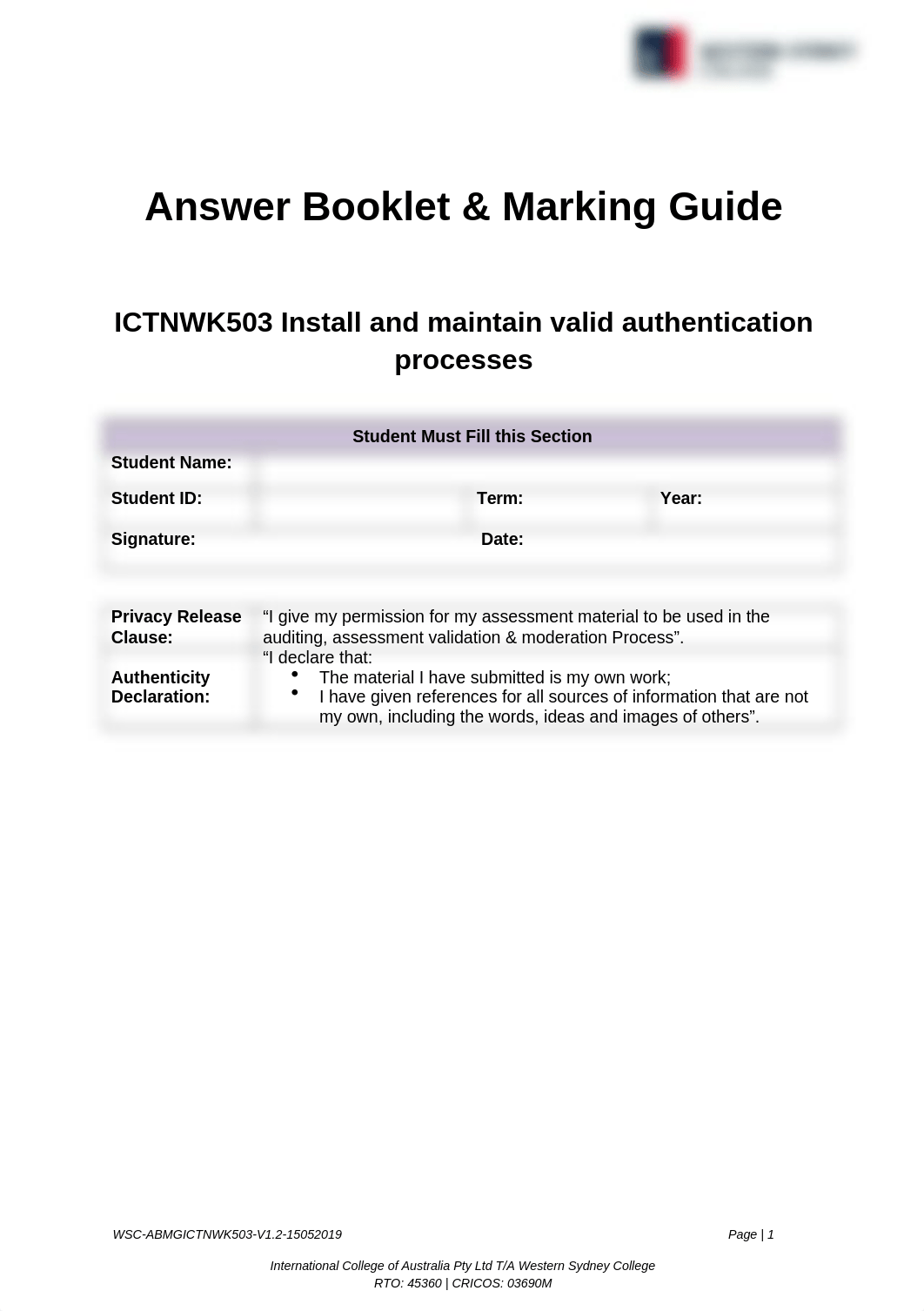 ICTNWK503 Task 2 Answer Booklet and Marking Guide V 1.2.doc_d87kx5vsesl_page1