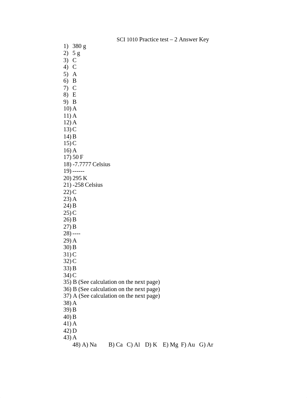 SCI 1010 Practice Exam - 2 - Answer Key.docx_d87unm23red_page1