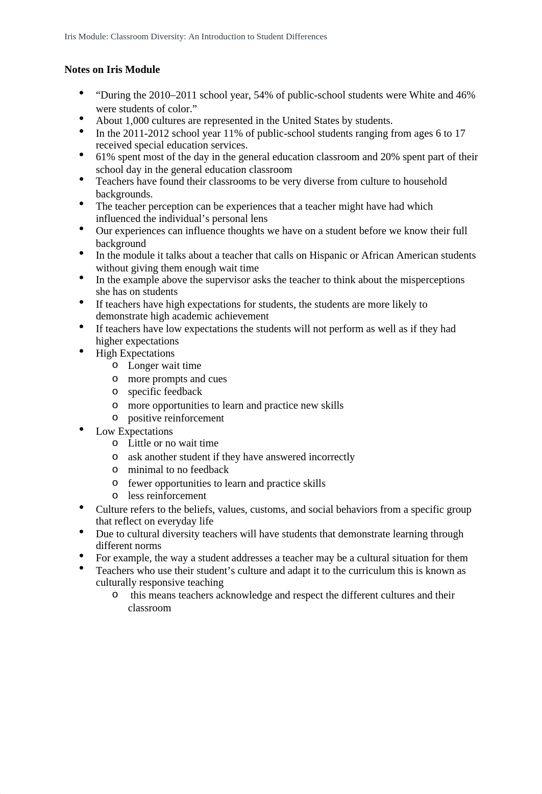 Fieldwork Iris Module- Classroom Diversity- An Introduction to Student Differences.docx_d87wz3x0ycb_page1