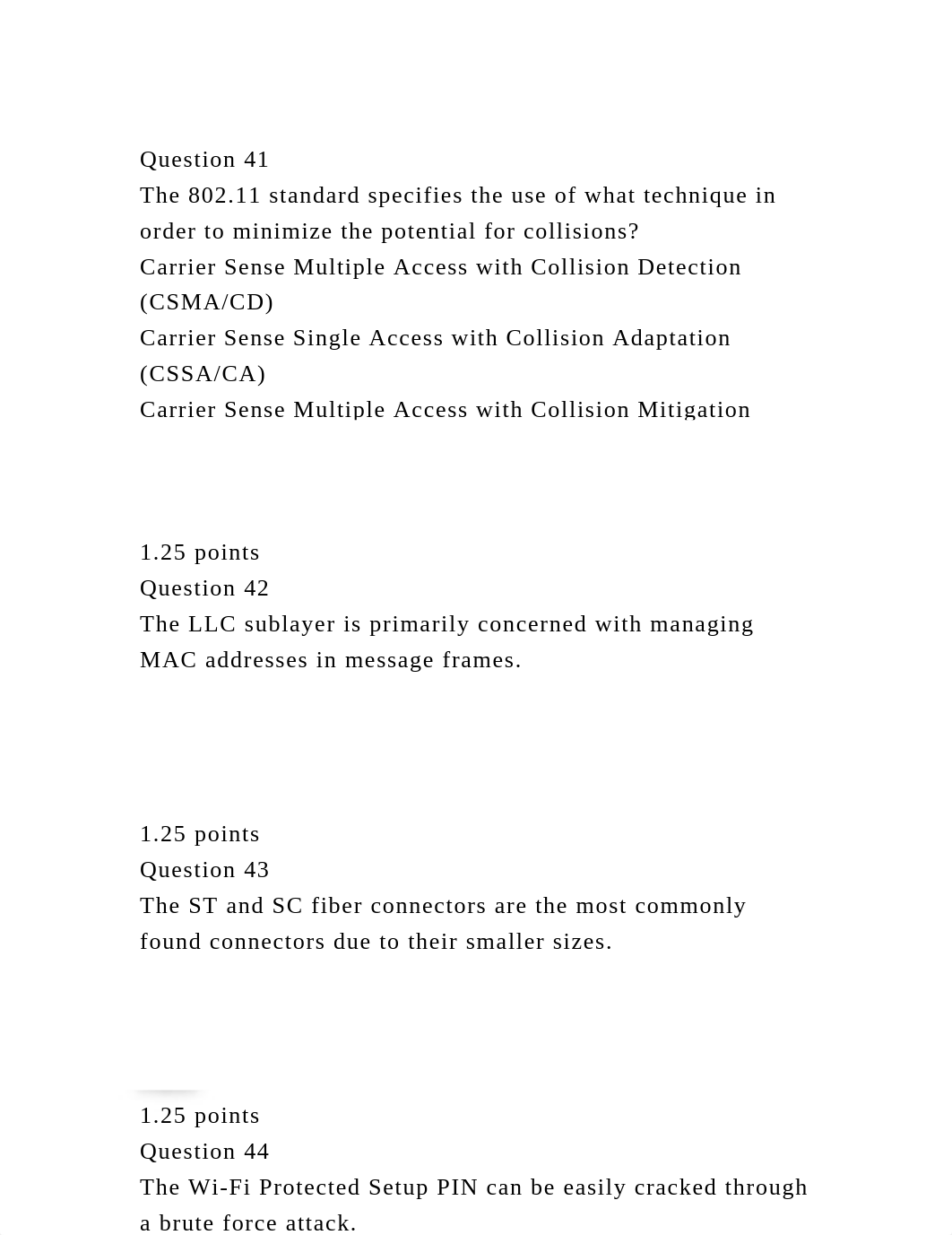 Question 41The 802.11 standard specifies the use of what technique.docx_d886b4eeiog_page2