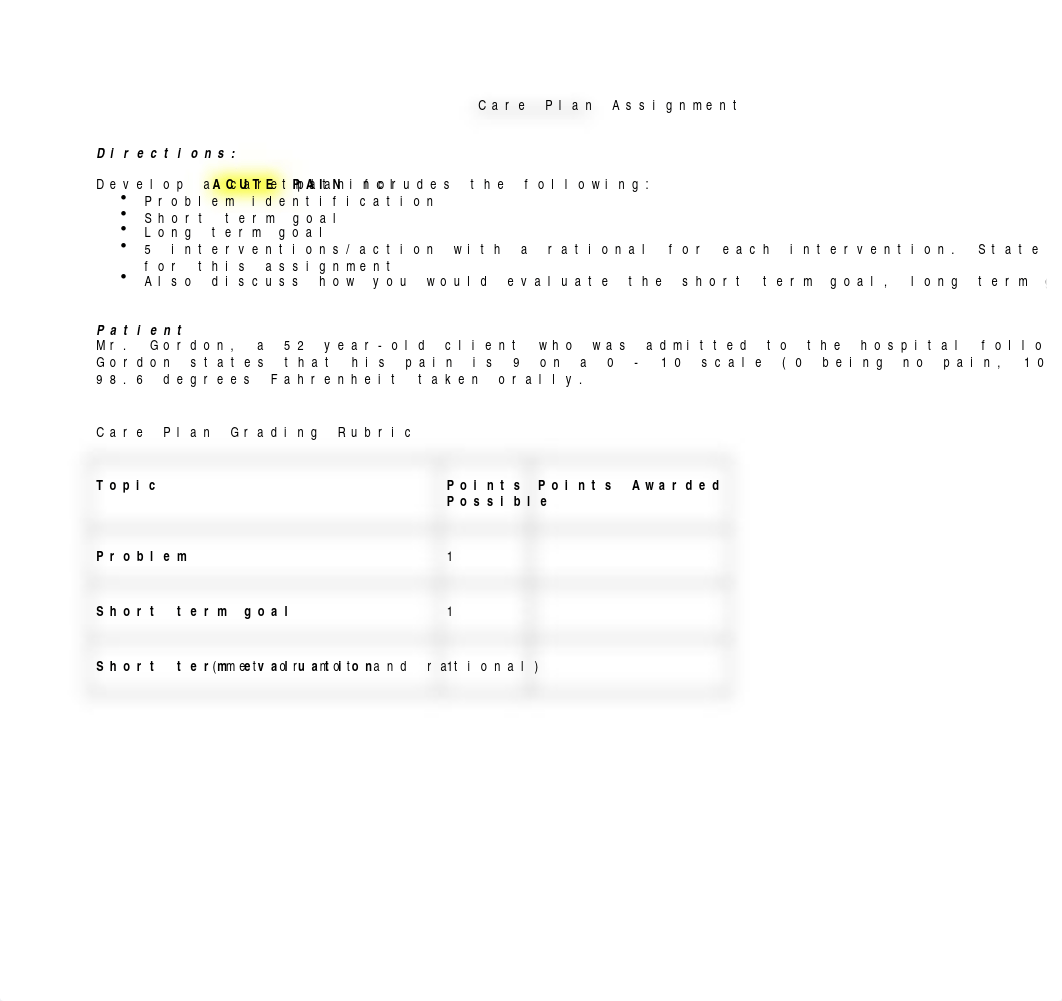 Pain Care Plan Assignment.docx_d892729bje5_page1