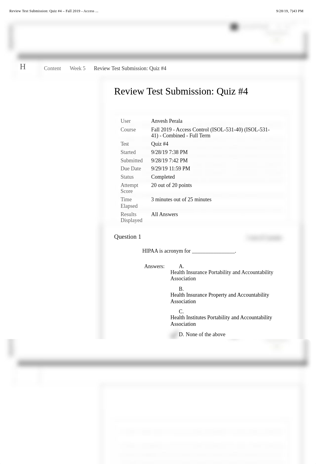 Review Test Submission_ Quiz #4 - Fall 2019 - Access ....pdf_d894biqyv3f_page1