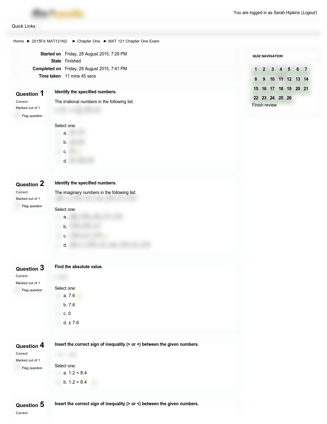 MAT 121 Chapter One Exam.pdf_d8966y7ln4e_page1