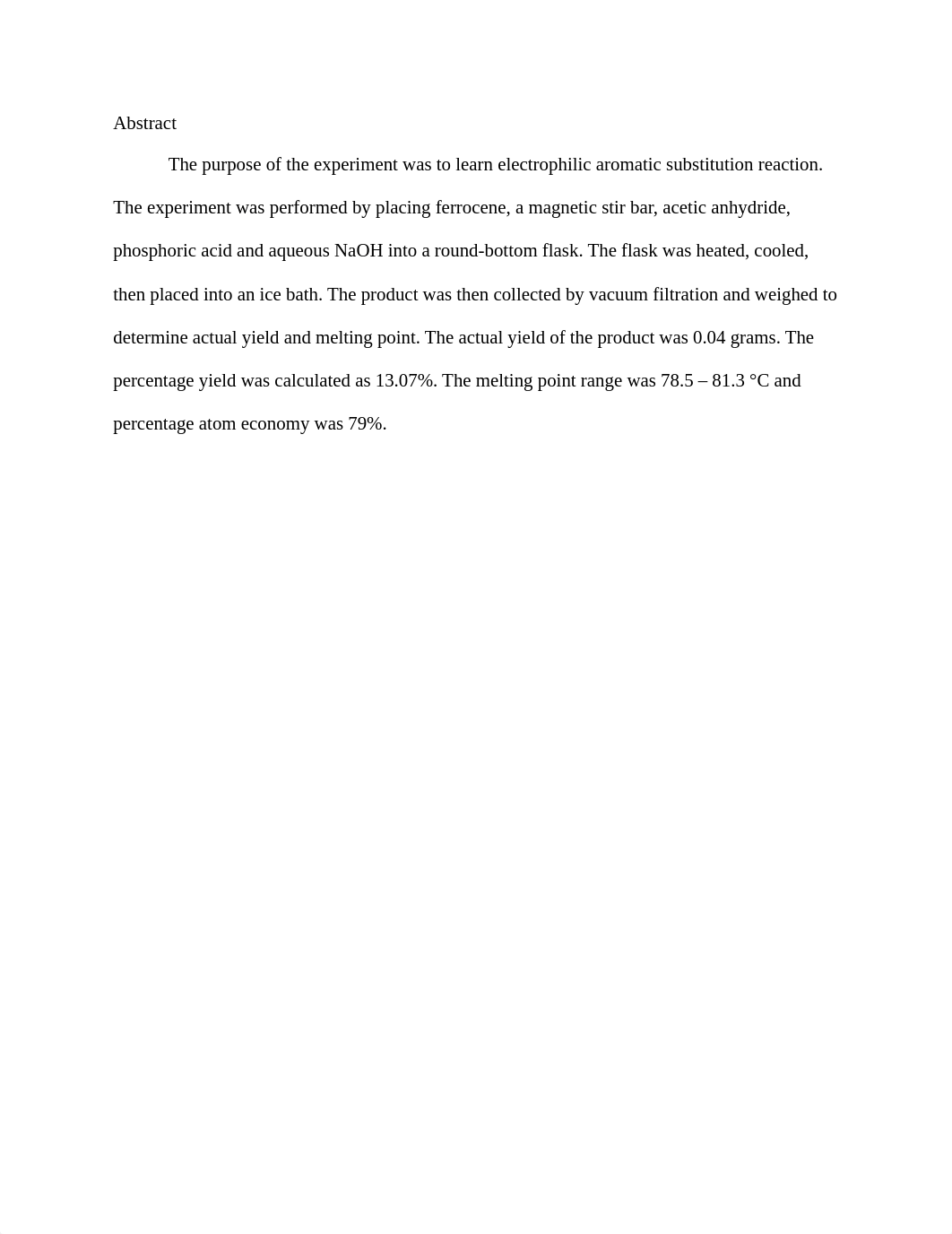 Acetylation of Ferrocene Lab Report.docx_d89brarbj4m_page2