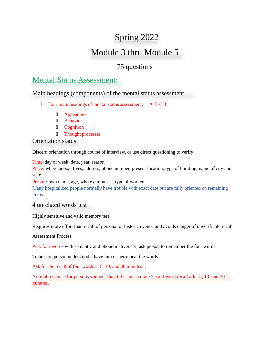 NUR2092 Health Assessment Exam 2 Concept Guide_WELLS STYLE (1).docx_d89w43caorz_page1