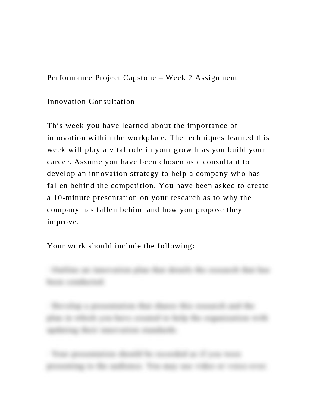 Performance Project Capstone - Week 2 AssignmentInnovation C.docx_d89wtdm4grt_page2
