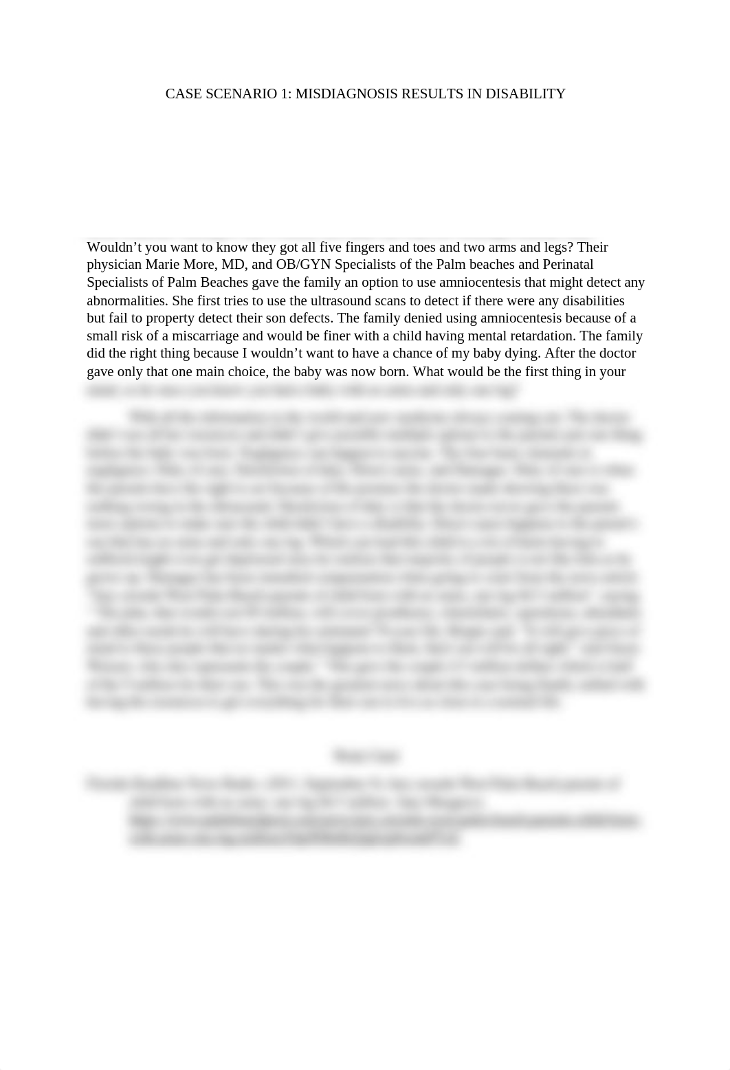 Ethics & Legal Module 1- Case Scenario 1 Misdiagnosis Results in Disability.docx_d8agph22gir_page1