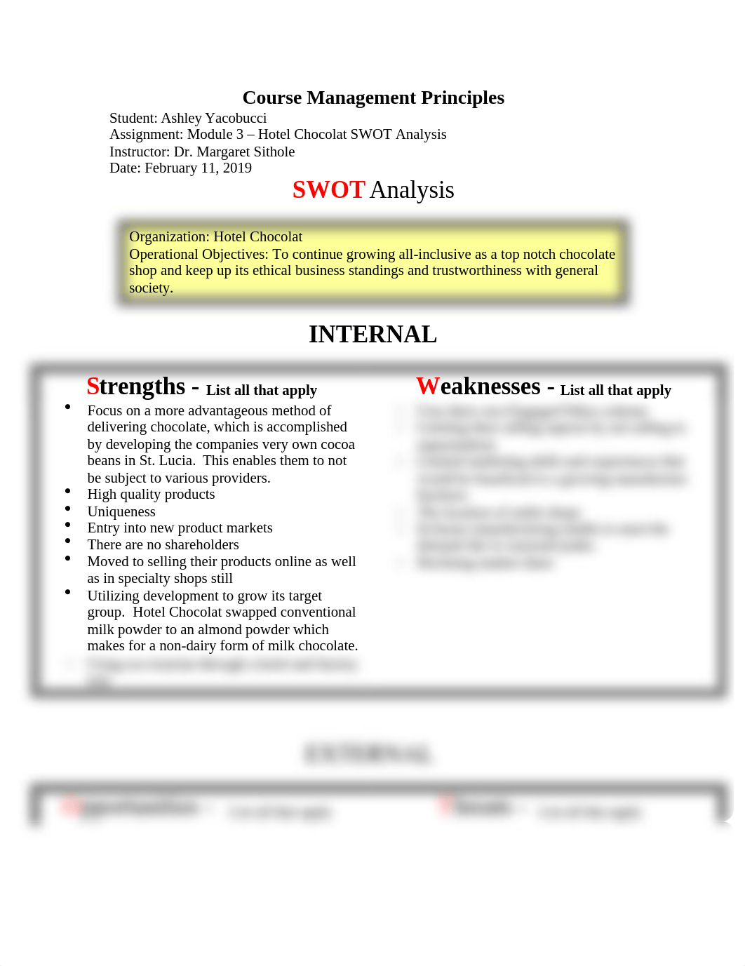 Module 3 Written Assignment - Hotel Chocolat SWOT Analysis.docx_d8anrg3h6p0_page1