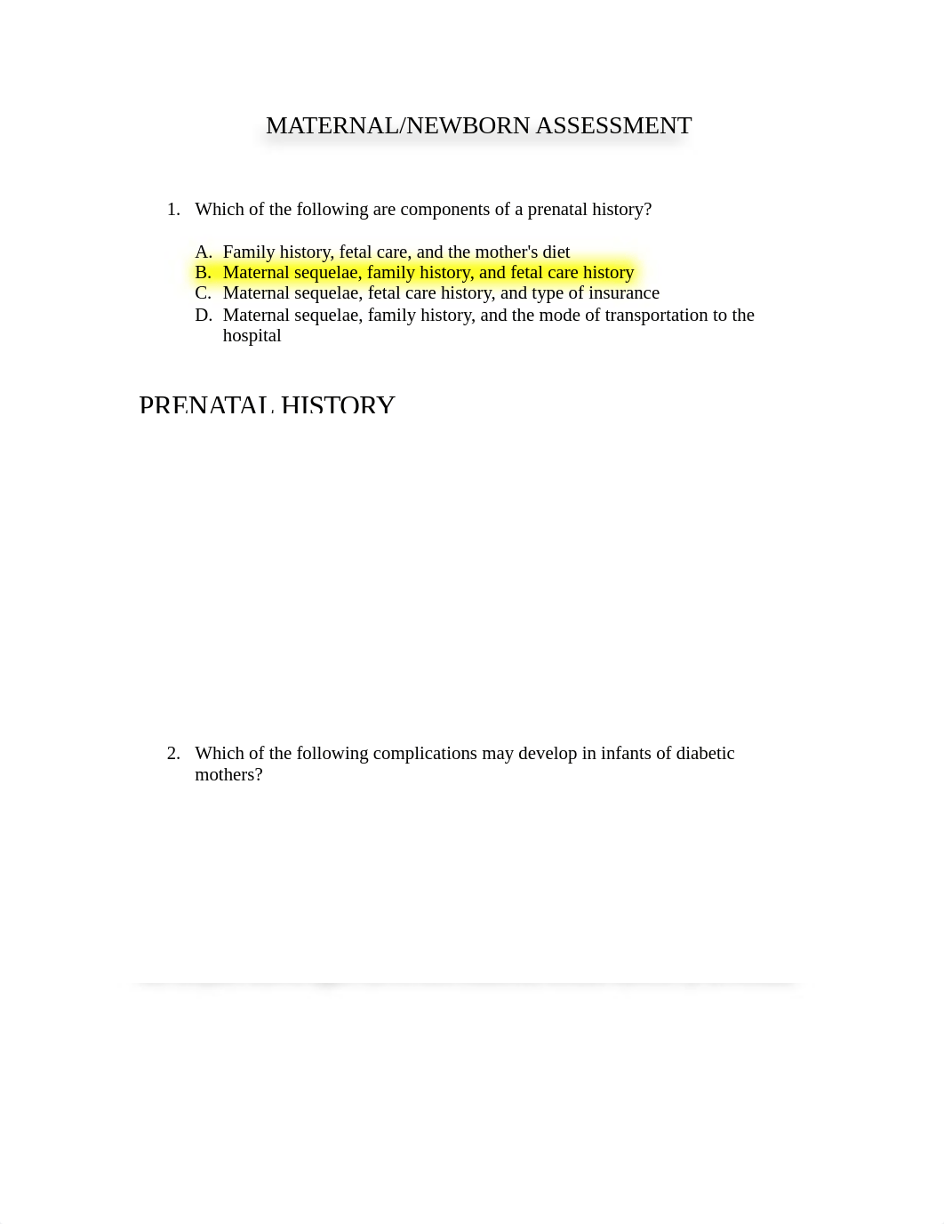 Lab 3 NEWBORN ASSESSMENT QUESTIONS HL.docx_d8ascgjmjfj_page1