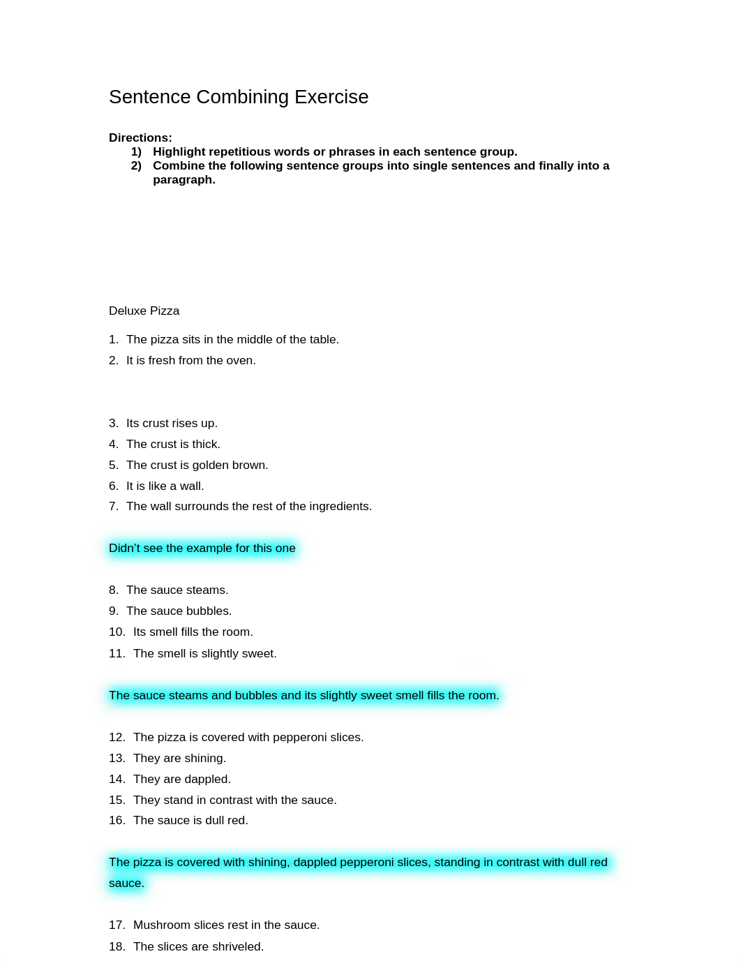 Sentence Combining excersize .doc_d8bgl91tkyi_page1