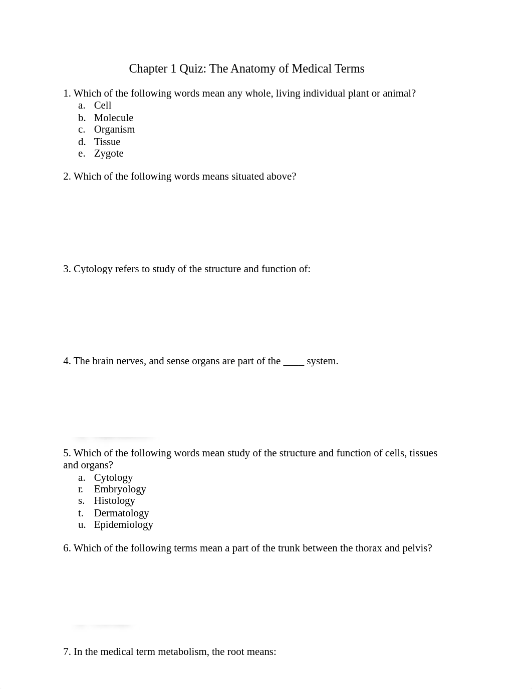 Chapter 1 Quiz The Anatomy of Medical Terms  .docx_d8bxlnqsz45_page1