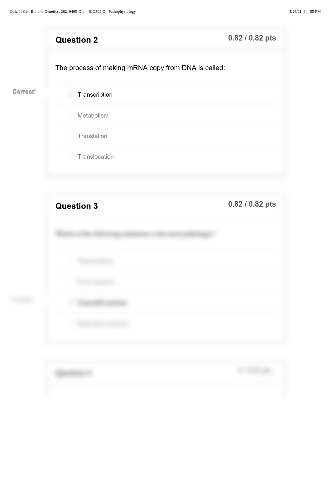 Quiz 1: Gen Bio and Genetics: 20210405-C11 - BIO309.C - Pathophysiology.pdf_d8byvunt3f2_page2