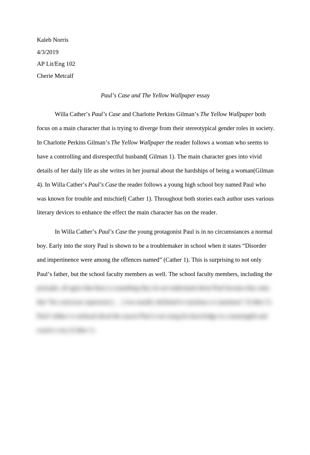 revised pauls case and wallpaper essay.docx_d8c0veg3vii_page1