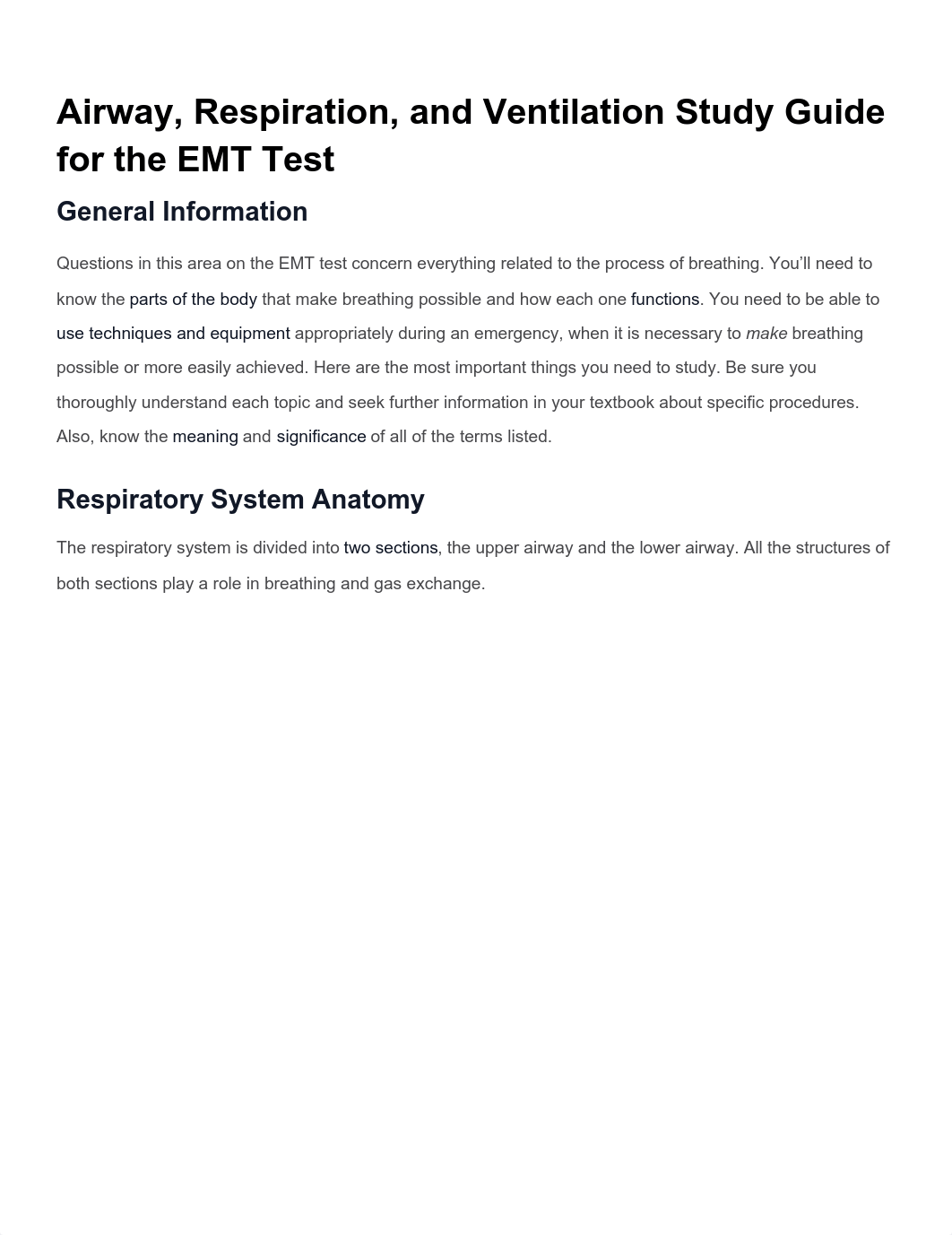 Airway, Respiration, and Ventilation Study Guide for the EMT Test.pdf_d8cbg6n0ecg_page1