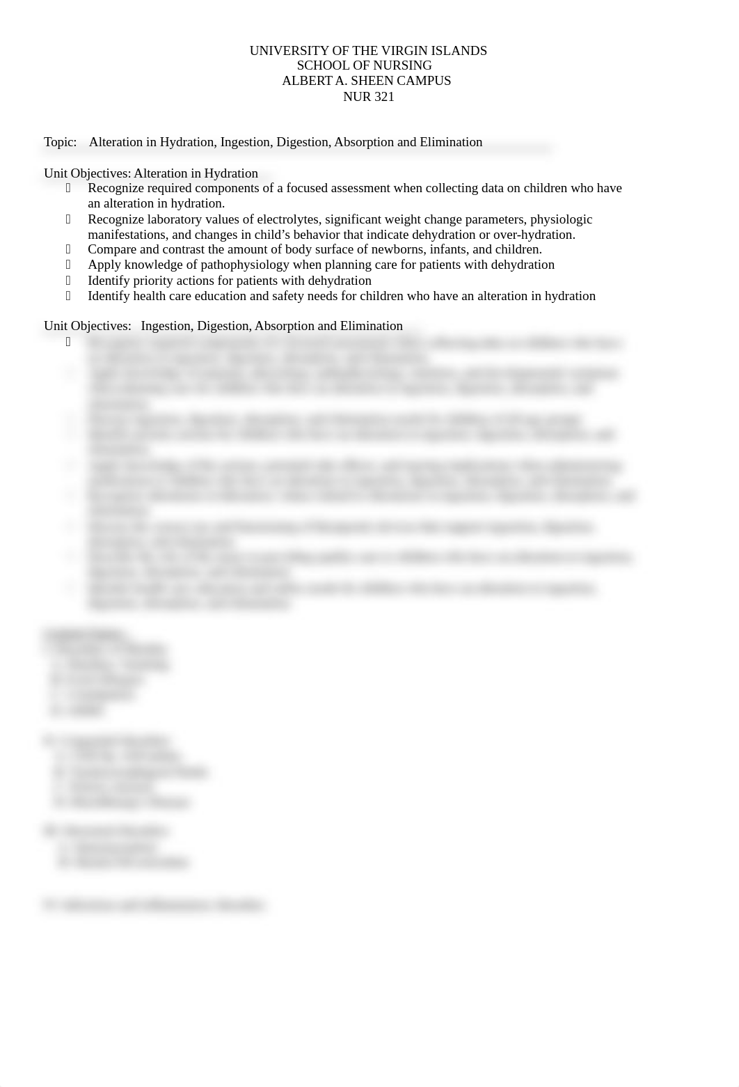 CONTENT OULINE Alteration in Hydration, Ingestion, Digestion, Absorption and Elimination(1).docx_d8cq032ofe5_page1