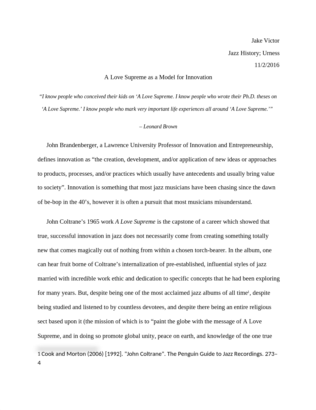 A Love Supreme Rough Draft Research Paper_d8d69c452n7_page1