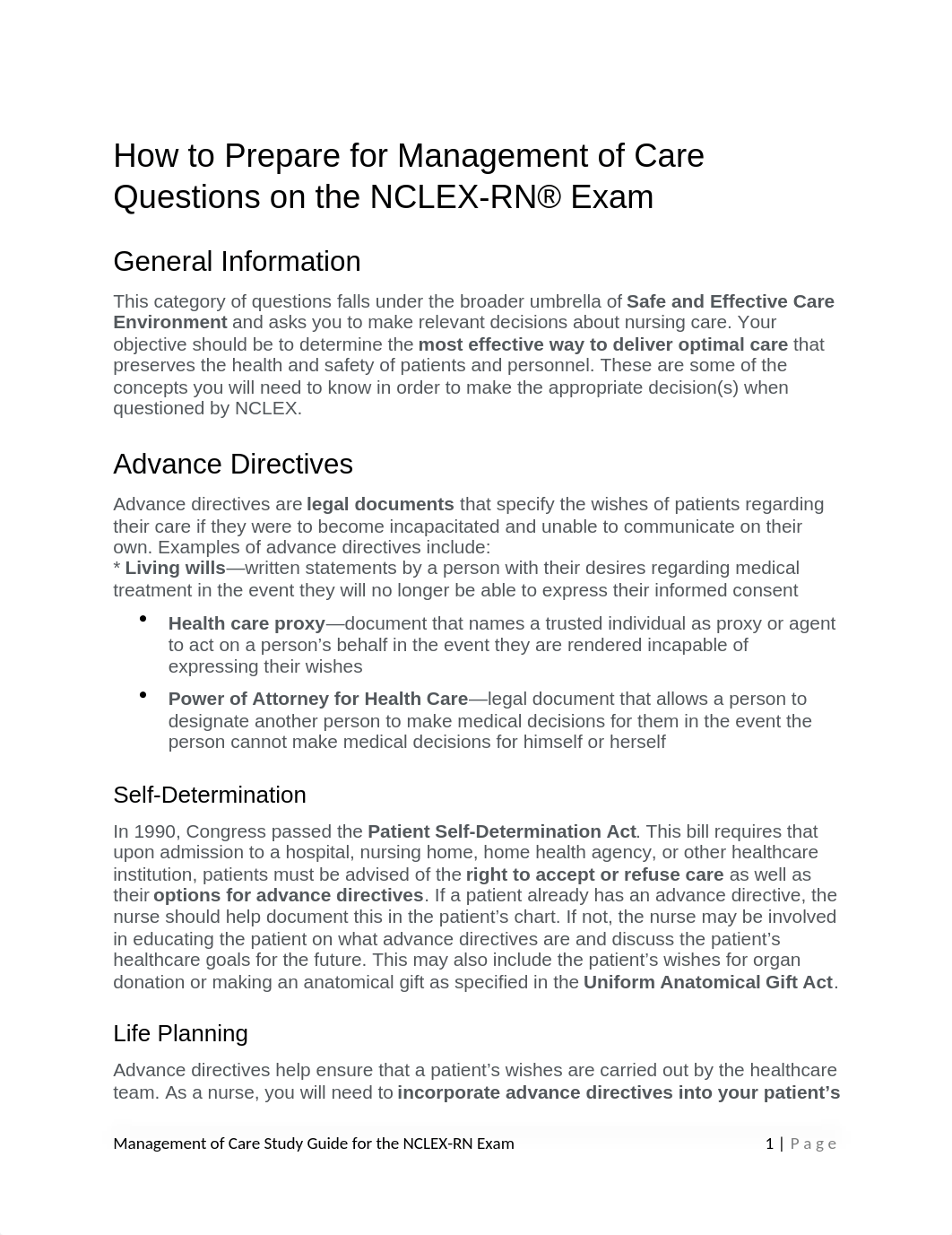 Management of Care Study Guide for the NCLEX-RN Exam - Copy.docx_d8ddehxh3pe_page1