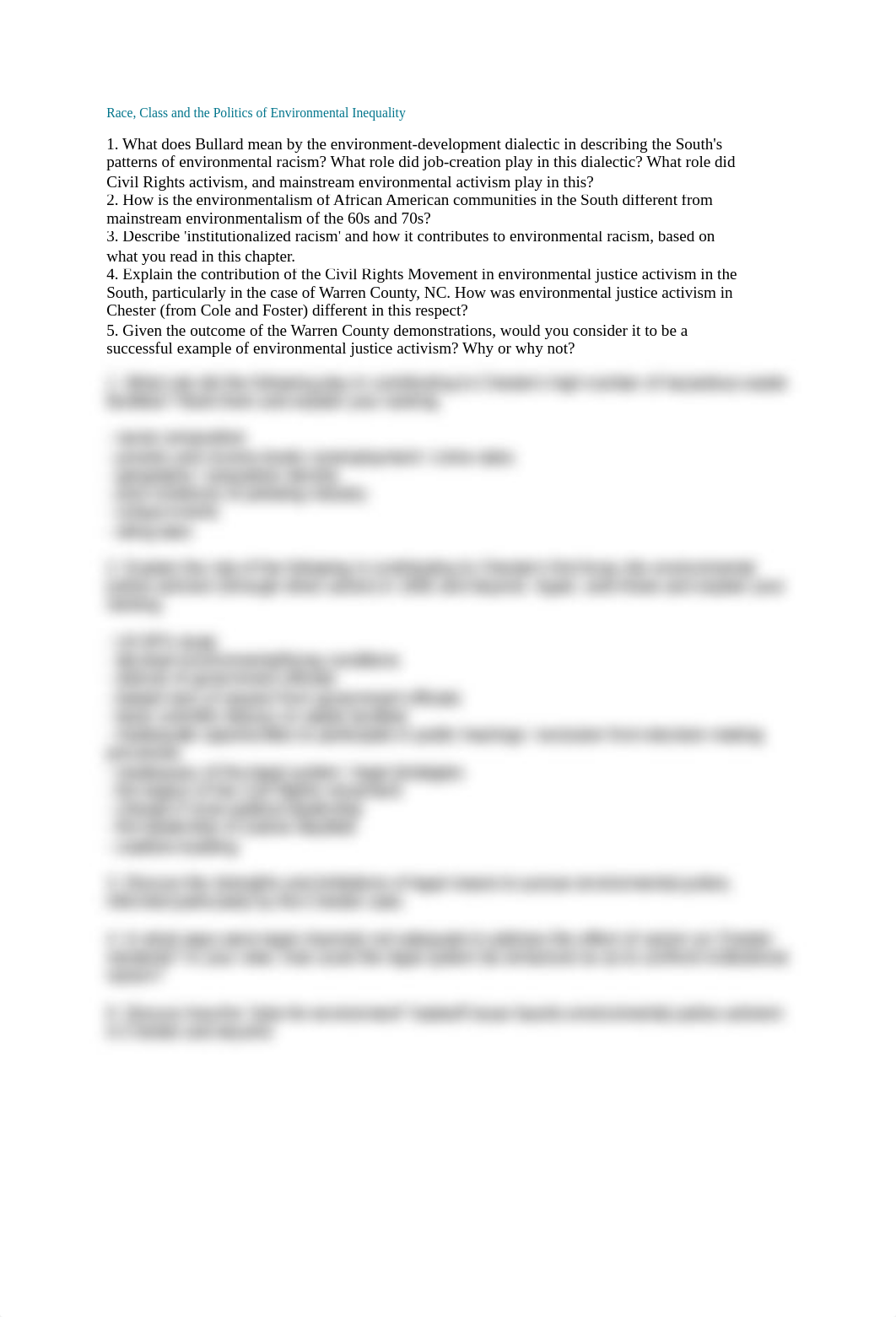 Race, Class and the Politics of Environmental Inequality Discussion Questions_d8dgk62ol7w_page1