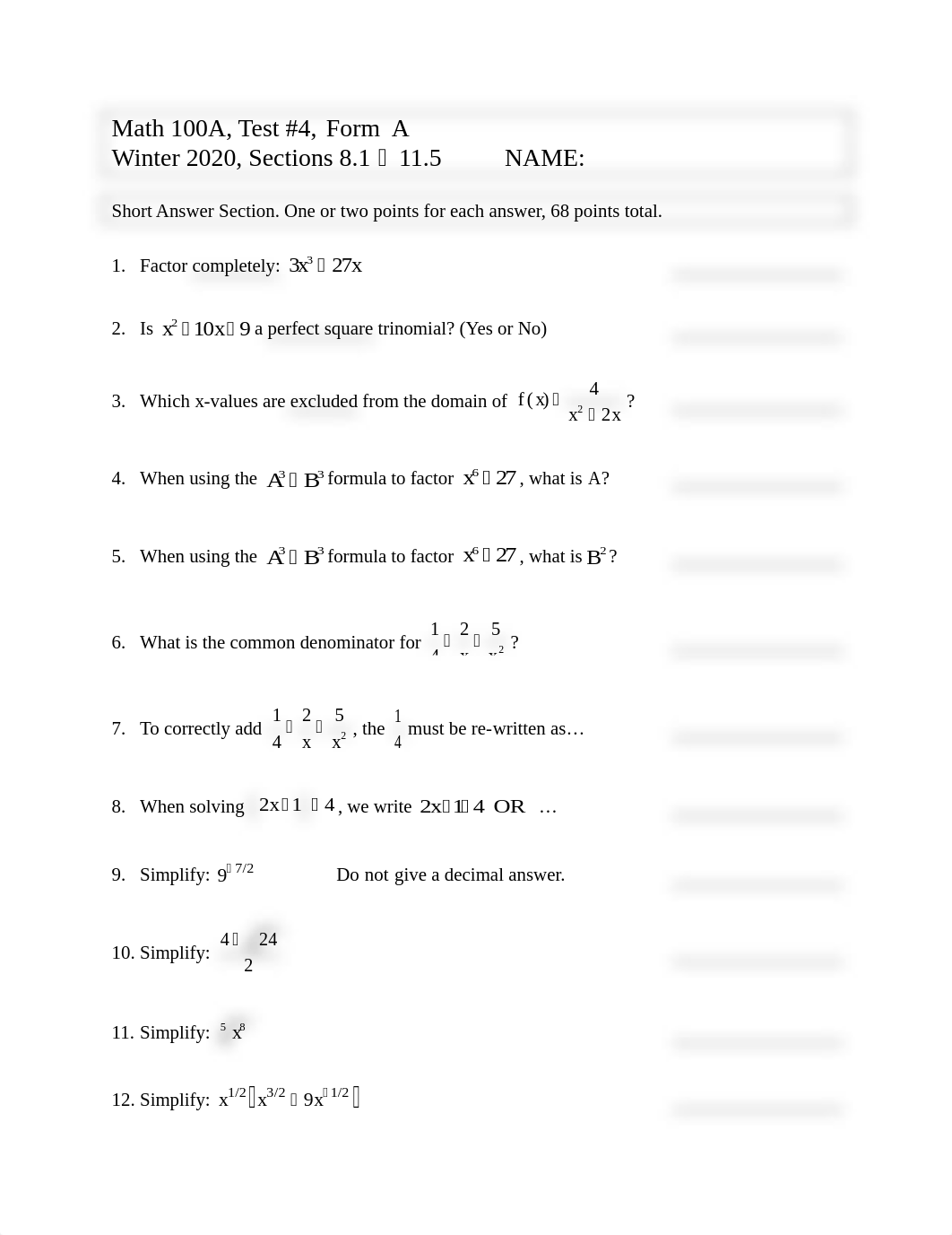 Math 100A Test #4 Form A Winter 2020.pdf_d8dl0lid8aq_page1