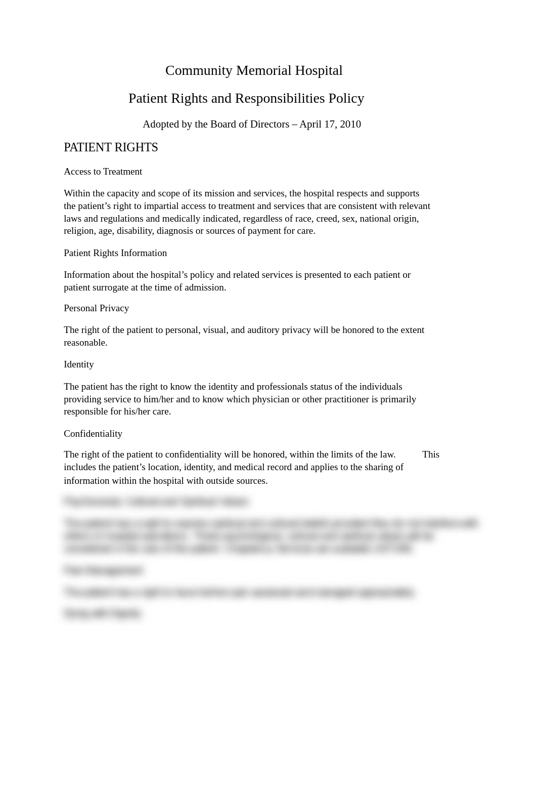 Community Memorial Hospital Patient Rights and Responsibilities_d8dlylr0slv_page1