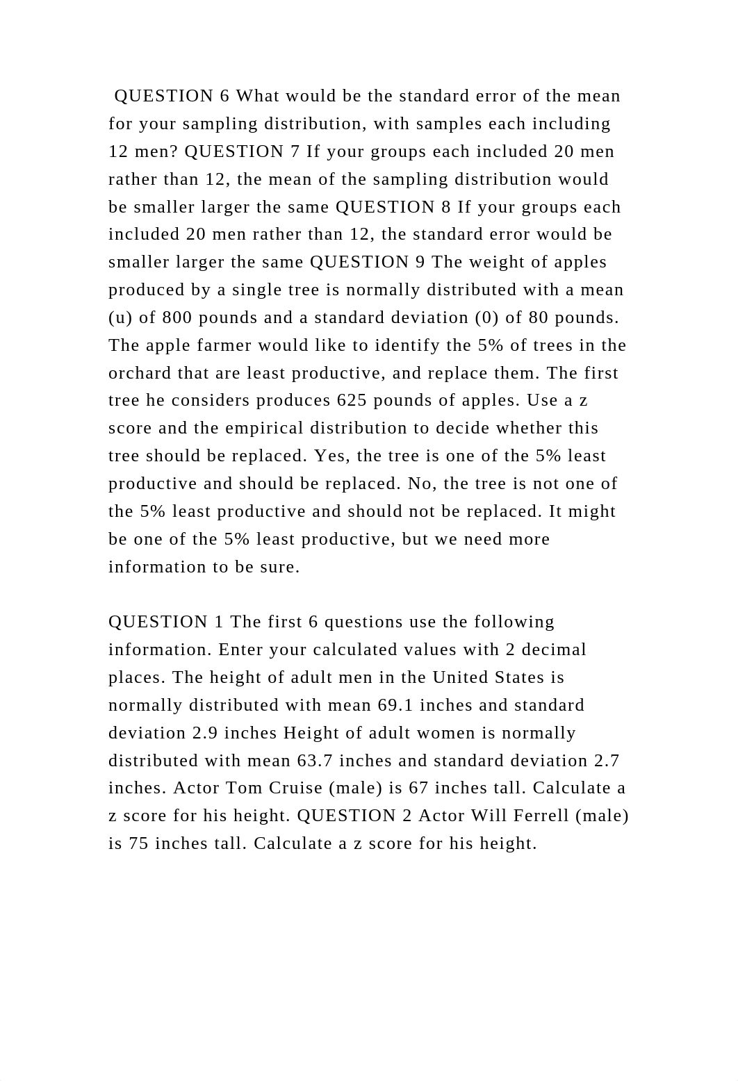 QUESTION 6 What would be the standard error of the mean for your samp.docx_d8dquofav9m_page2