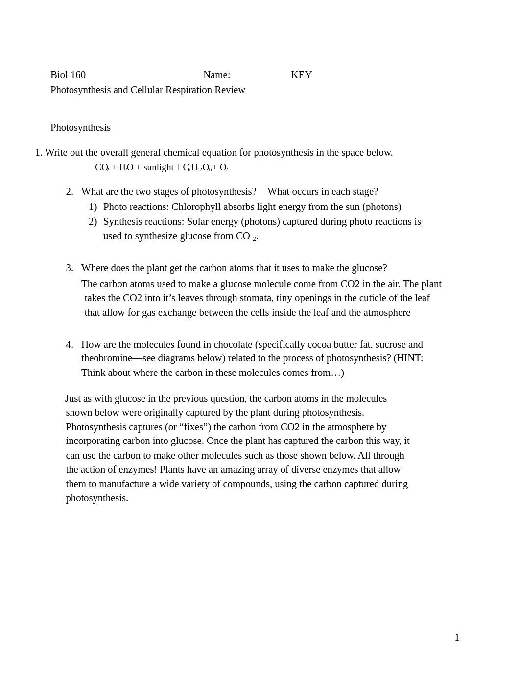 HW 6 Photosynthesis and Cellular Respiration KEY.docx_d8e1r23rbxl_page1