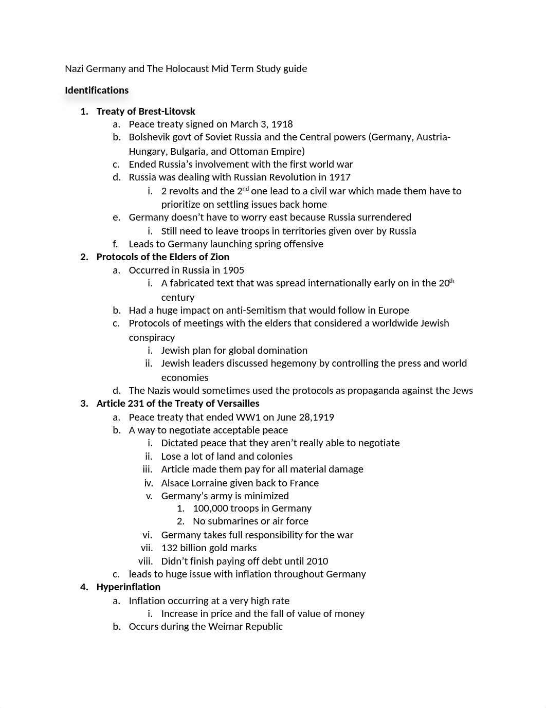 Nazi Germany and The Holocaust Mid Term Study guide.docx_d8e1z9t1ndw_page1