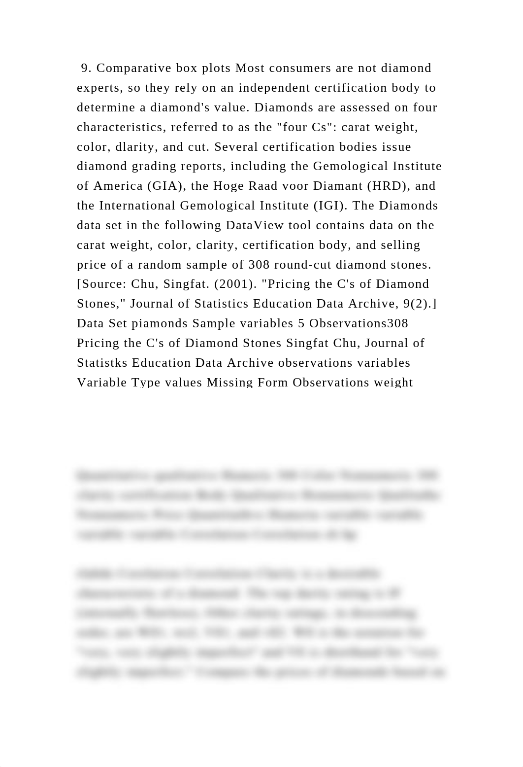 9. Comparative box plots Most consumers are not diamond experts, so t.docx_d8e61gfhpyd_page2