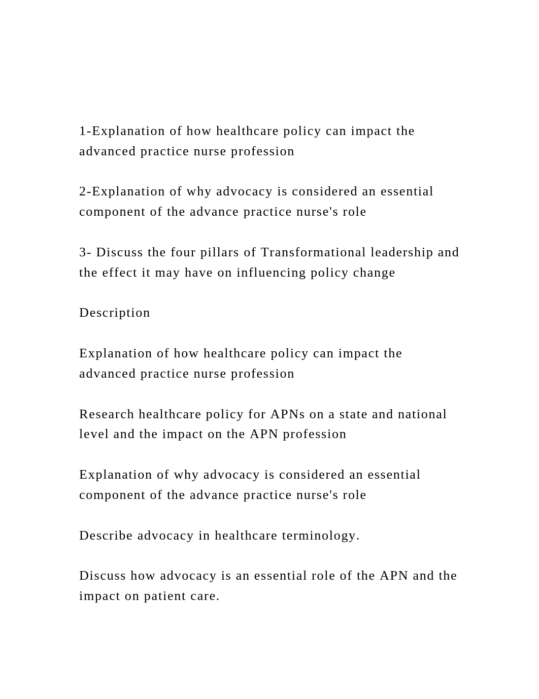 1-Explanation of how healthcare policy can impact the advanced p.docx_d8ei3sgfuwl_page2