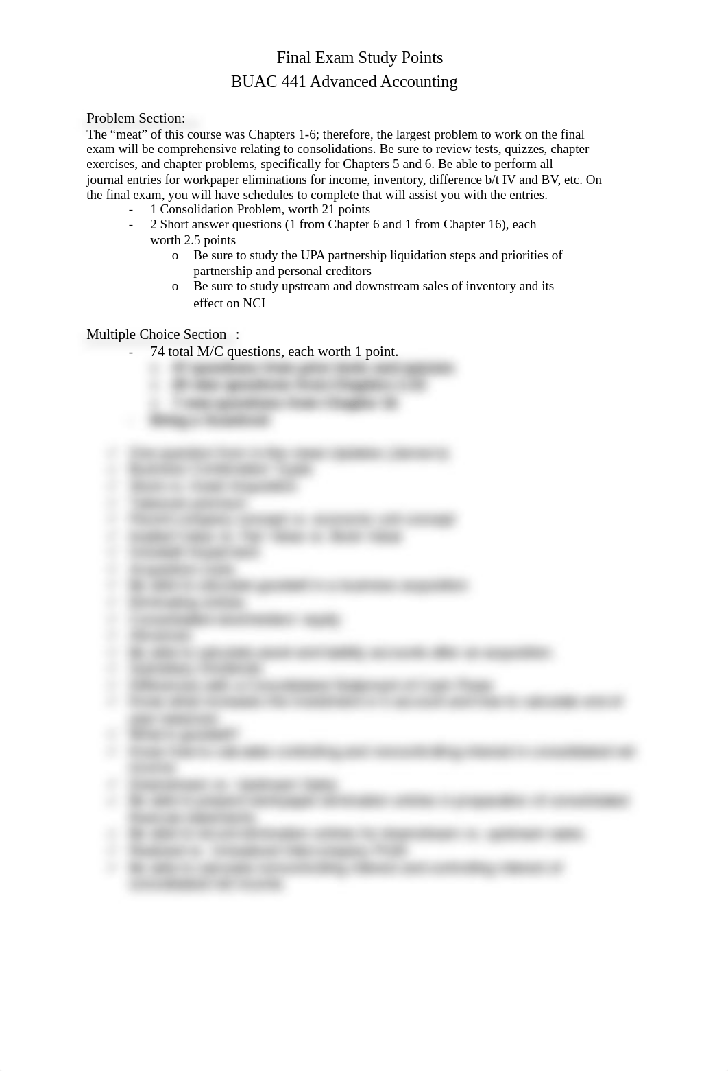 Final Exam - Study Points - BUAC 441_d8eqxa2ua3c_page1