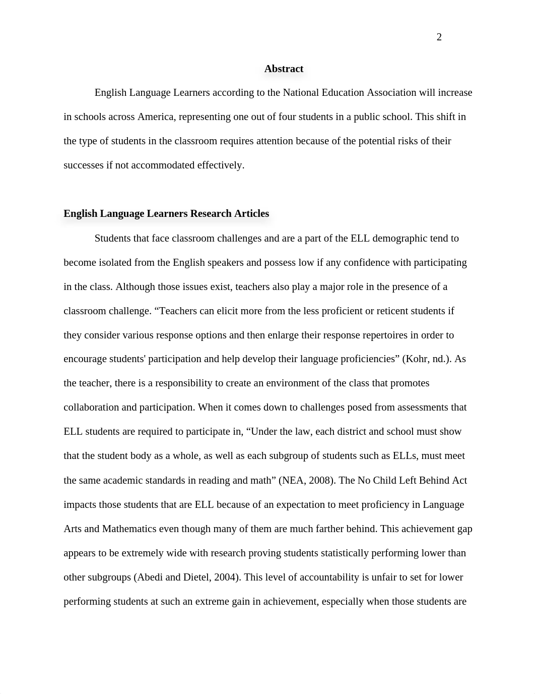 RUNNING HEAD: ELL RESEARCH
1
ELL Research
EDU 2235
Technology Infused_d8ezif78q5g_page2