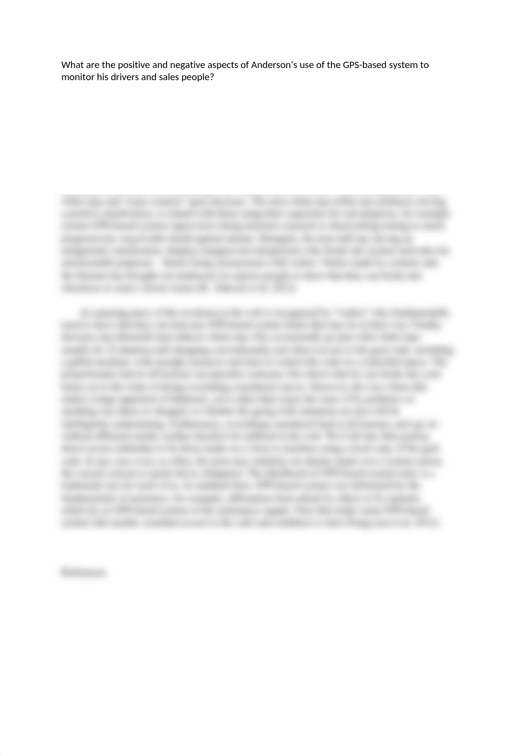 What are the positive and negative aspects of Anderson's use of the GPS-based system to monitor his_d8fm8dl4n6x_page1