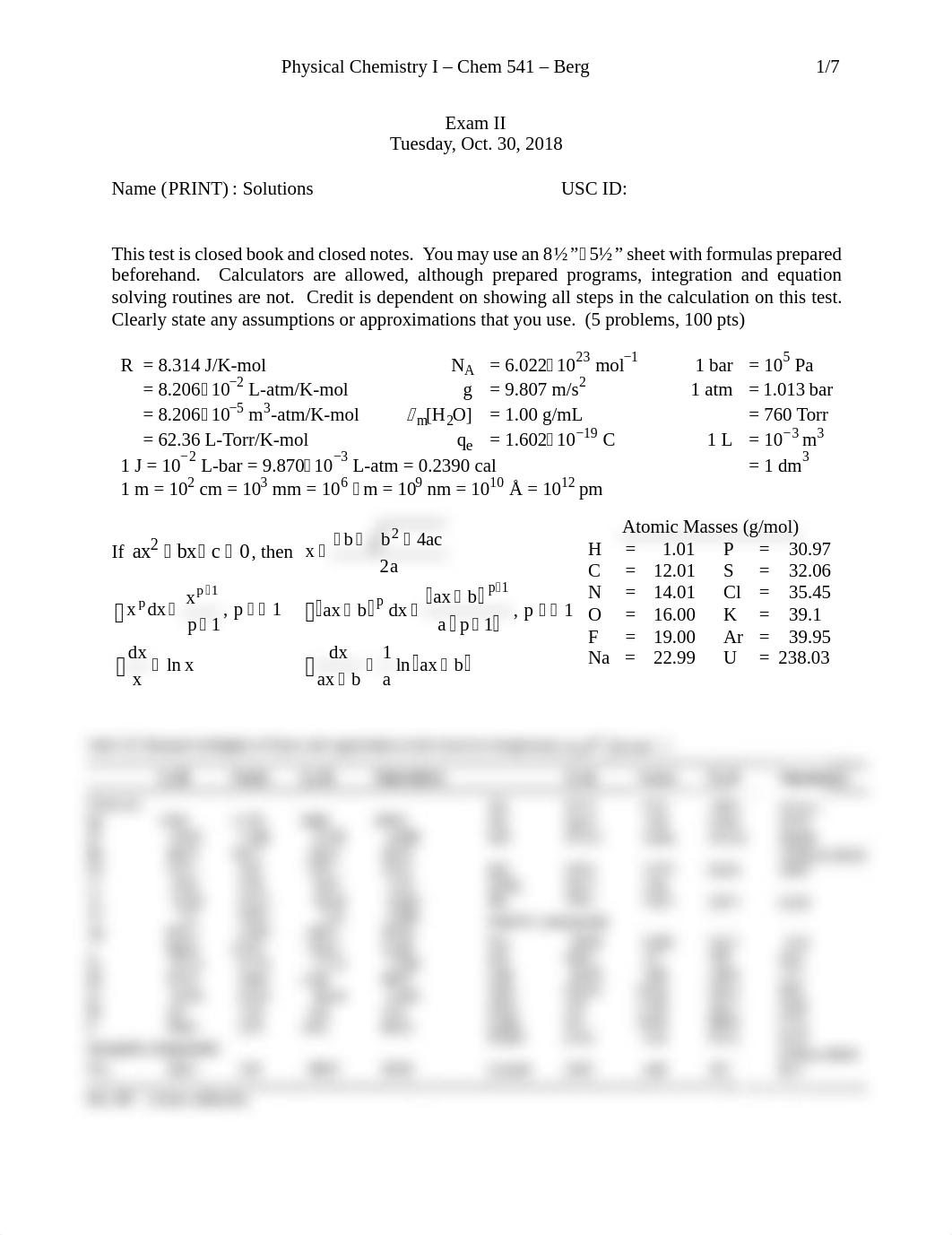 Exam 2, Solutions, Chem 541, Fall '18.pdf_d8fmbjr8778_page1