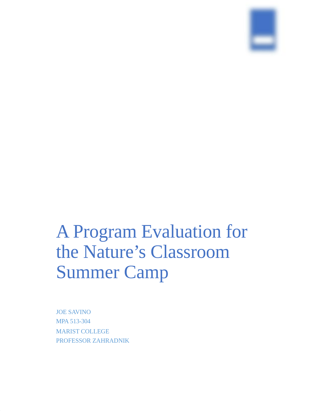 MPA 513 NATURE'S CLASSROOM SUMMER CAMP PROGRAM EVALUATION.docx_d8fpxexastz_page1