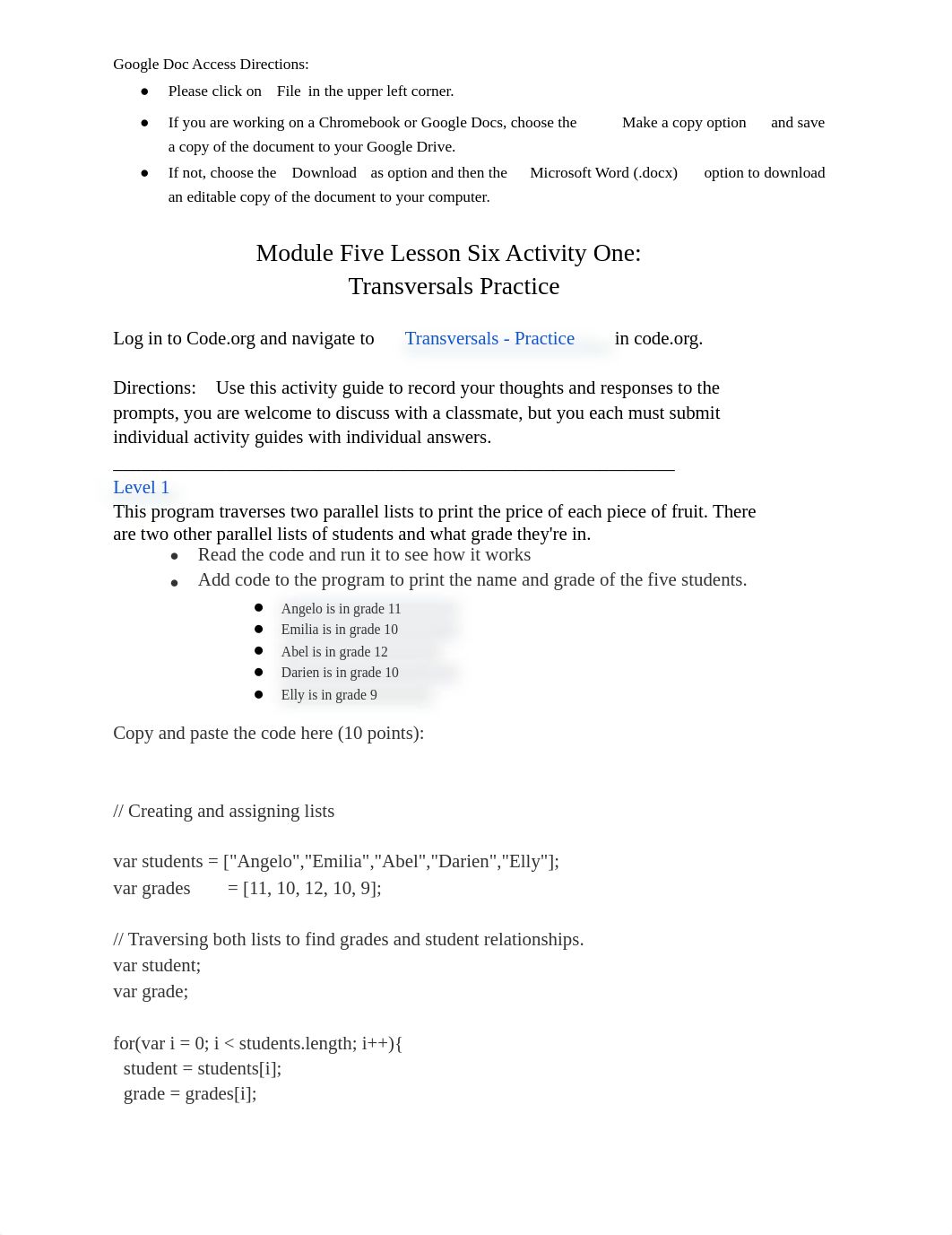 Sachin copy of APCS-P ModuleFiveLessonSixActivityOneTransversals Practice Guide.docx_d8ft4hsb4f9_page1