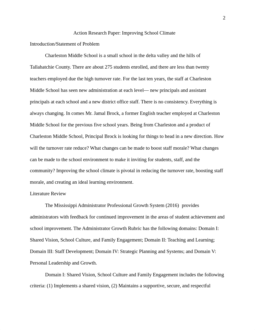 Chasidy Buckley Action Research Paper_ Improving School Climate.pdf_d8fw5khkduy_page2