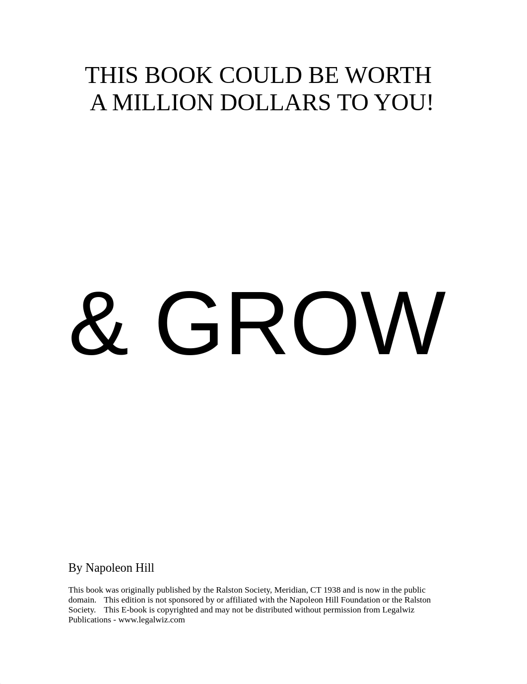 2. Think And Grow Rich - by Napolean Hill.pdf_d8g0uymlhic_page1