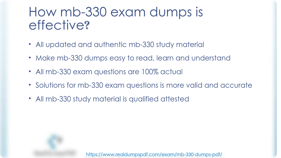 Microsoft MB-330 Dumps PDF - Quick Tips To Success In MB-330 Exam.pdf_d8gn7e4h2h8_page2