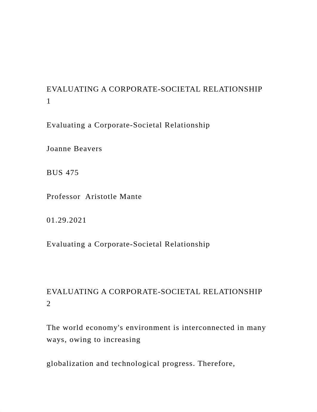 EVALUATING A CORPORATE-SOCIETAL RELATIONSHIP 1Evaluating a.docx_d8gzxd03qw6_page2