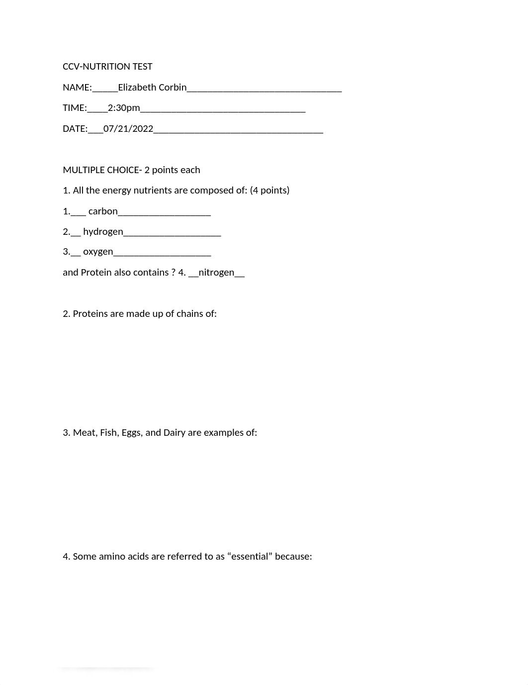 BIO-1030 Exam #5 Chapter 6 Proteins.docx_d8h564xjudy_page1