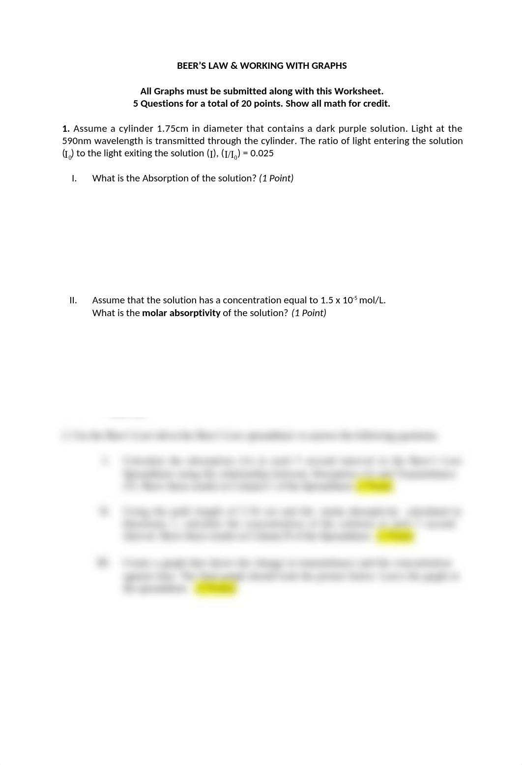 Beer's Law & Graphing Report Sheet - KAR.docx_d8h5z27sqdn_page1