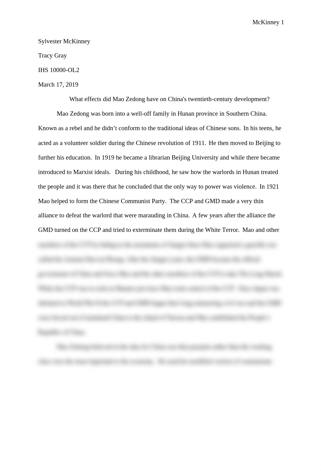 What effects did Mao Zedong have on China's twentieth century development.docx_d8hl5hamtm4_page1