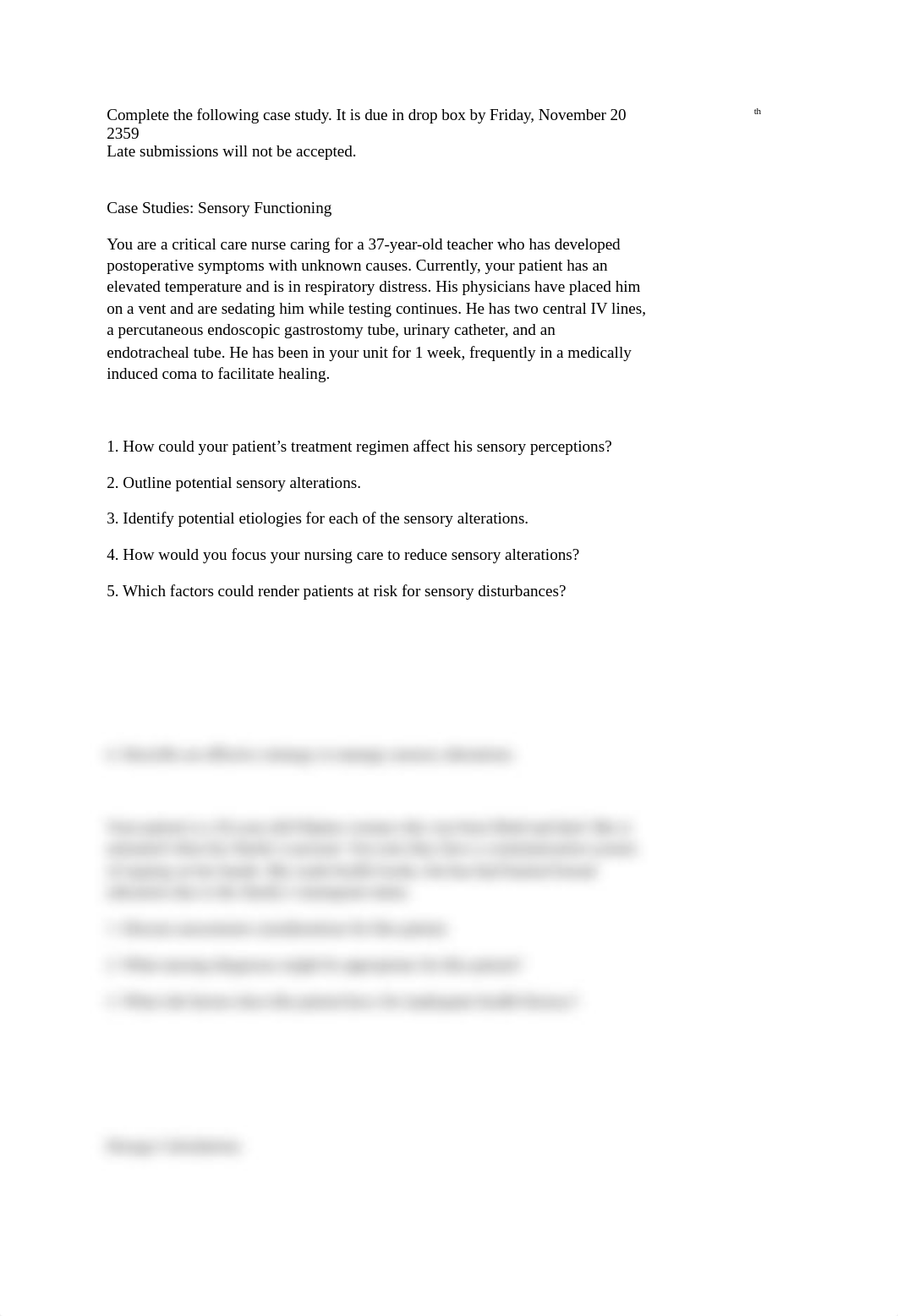 Sensory Case study and dosage calculations (1).doc_d8hnk4urk5u_page1