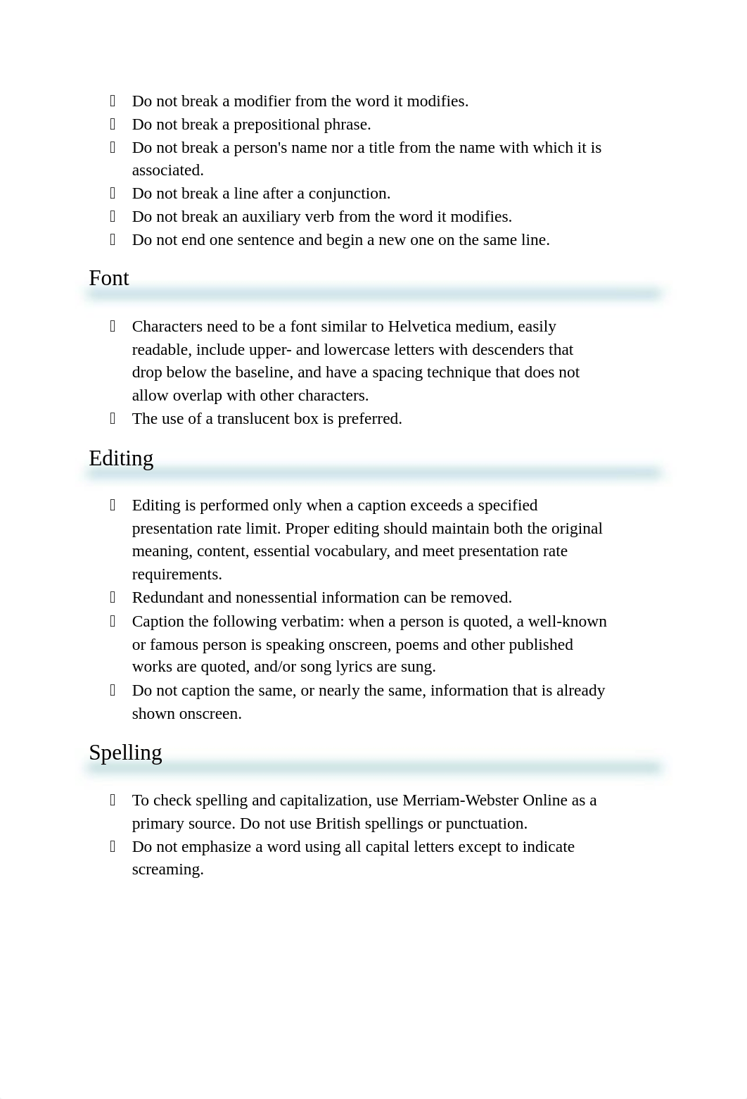 Captioning Tip Sheet based on DCMP Guidelines.docx_d8hxy96b1b5_page2