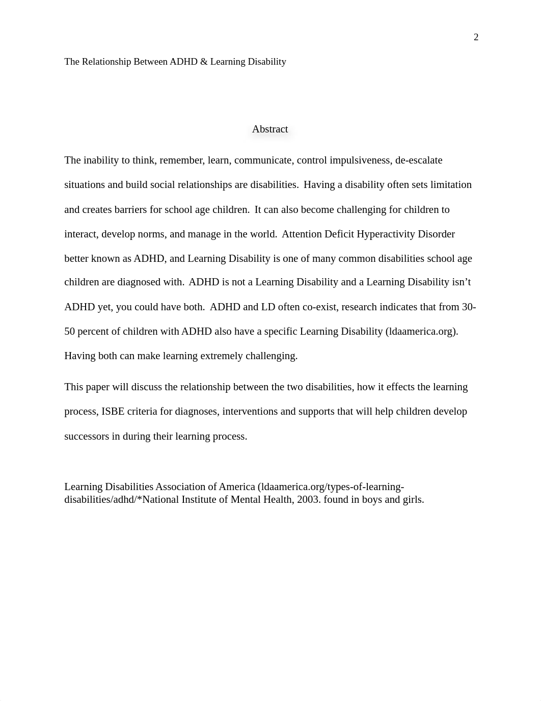 The Relationship Between ADHD & LD SWK-5610.docx_d8icdd2ah71_page2