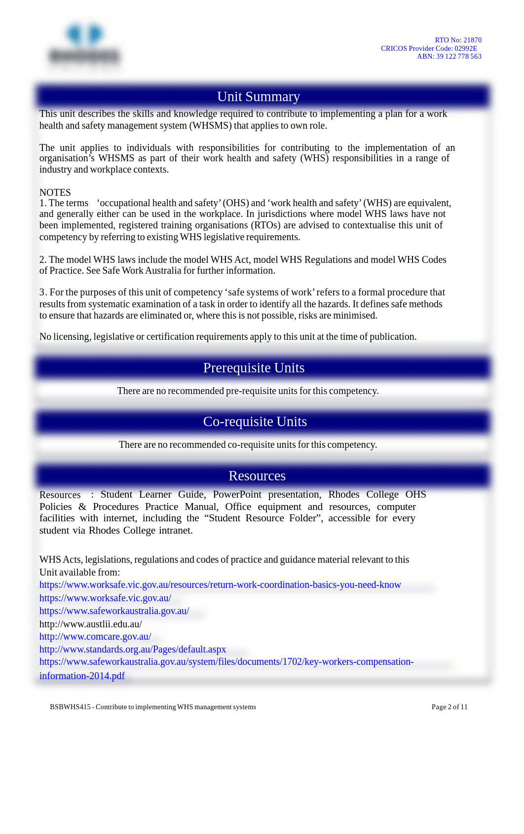 SATool - BSBWHS415 - Contribute to implementing WHS management systems - v Aug 2021.pdf_d8iu8g1ujgy_page2