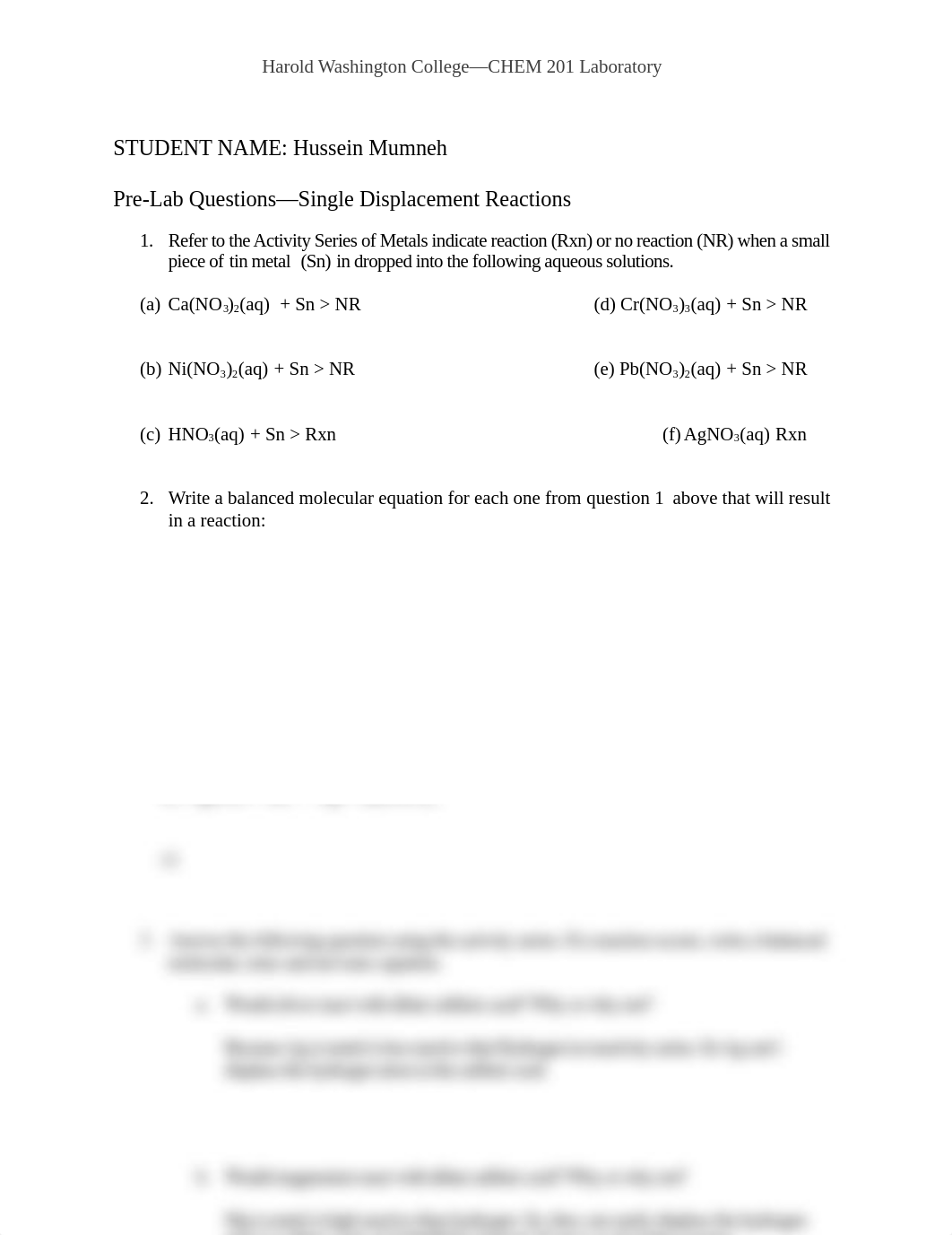 CHEM 201 Single displacement pre lab assignment.docx_d8j3hefe0k5_page1